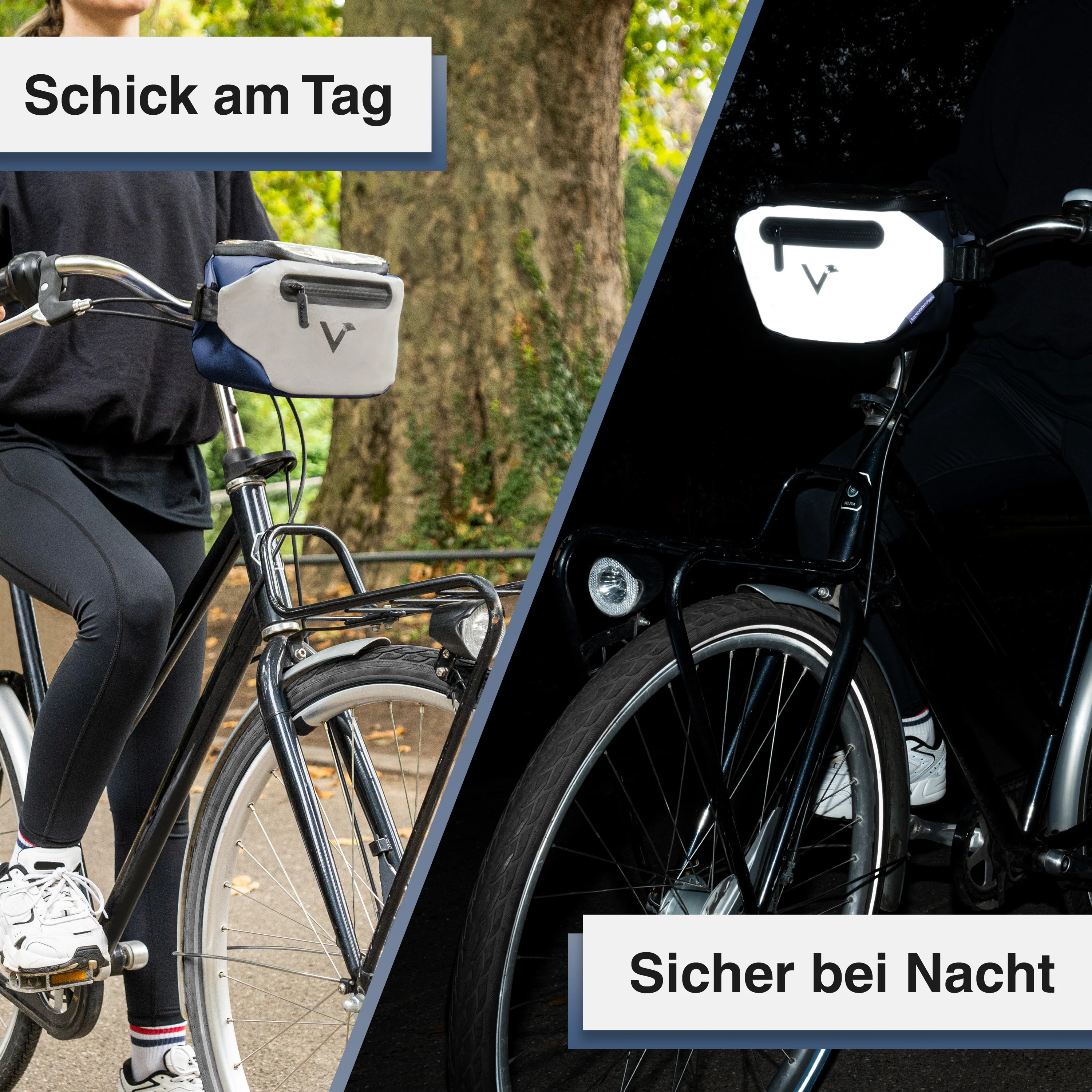 3in1 City Bag - Multifunktionale & reflektierende Lenkertasche -B-Ware - Image 17
