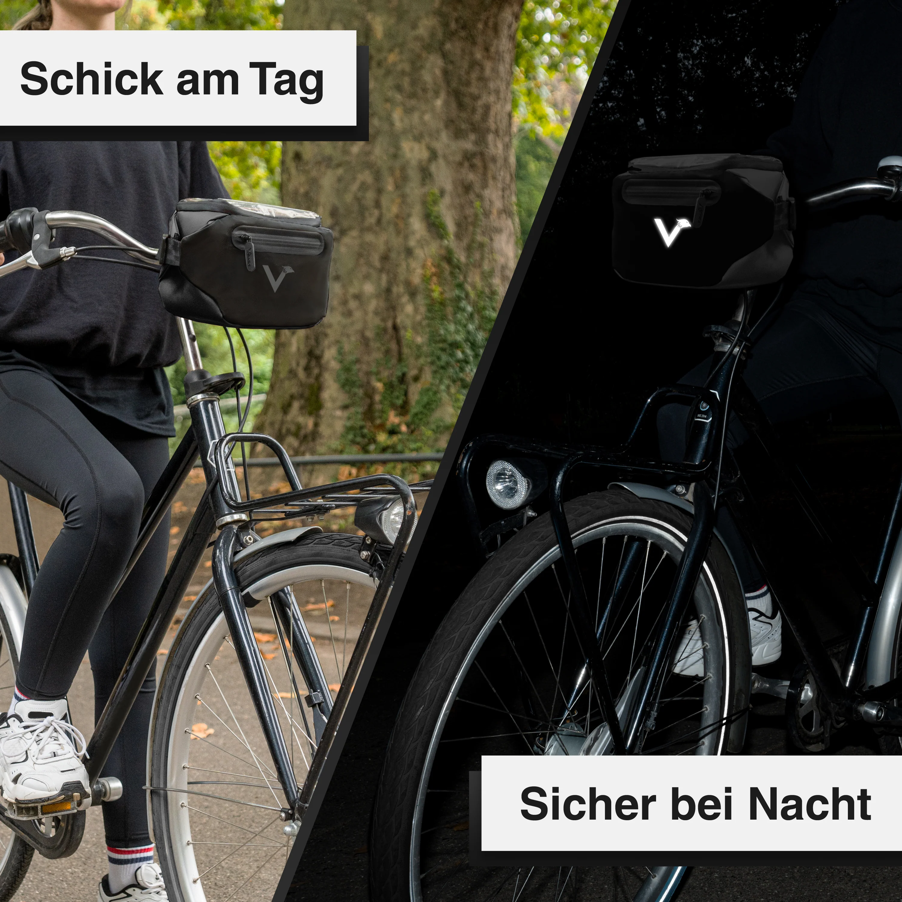 3in1 City Bag - Multifunktionale & reflektierende Lenkertasche -B-Ware - Image 18