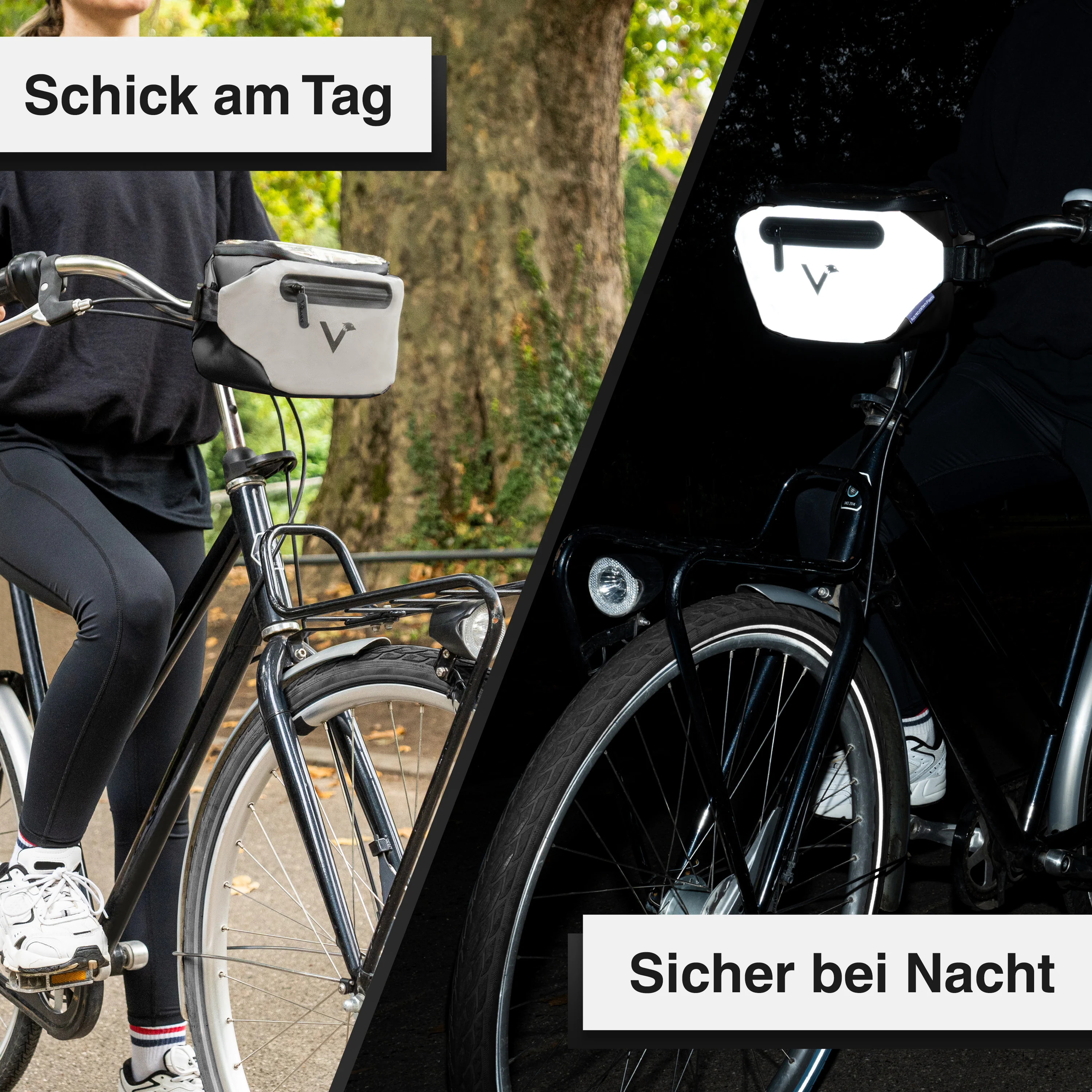 3in1 City Bag - Multifunktionale & reflektierende Lenkertasche -B-Ware - Image 20