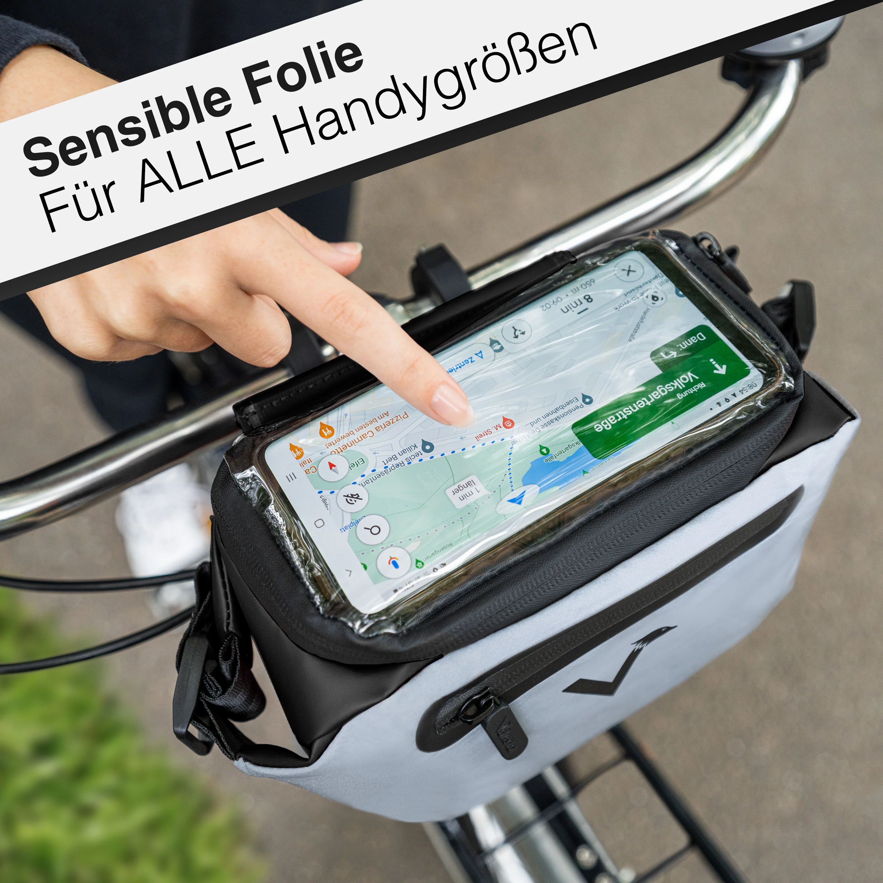 3in1 City Bag - Multifunktionale & reflektierende Lenkertasche -B-Ware - Image 23