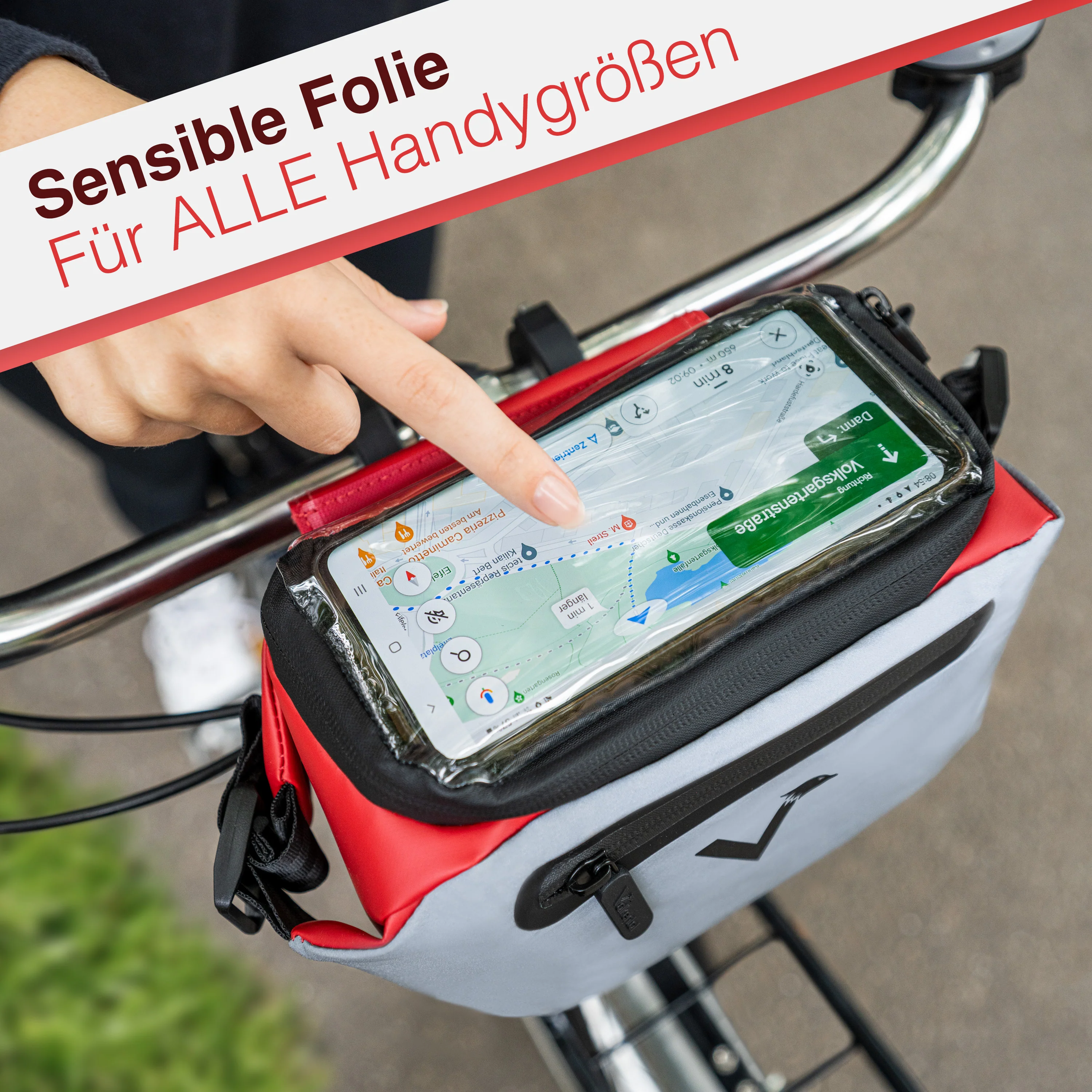 3in1 City Bag - Multifunktionale & reflektierende Lenkertasche -B-Ware - Image 24