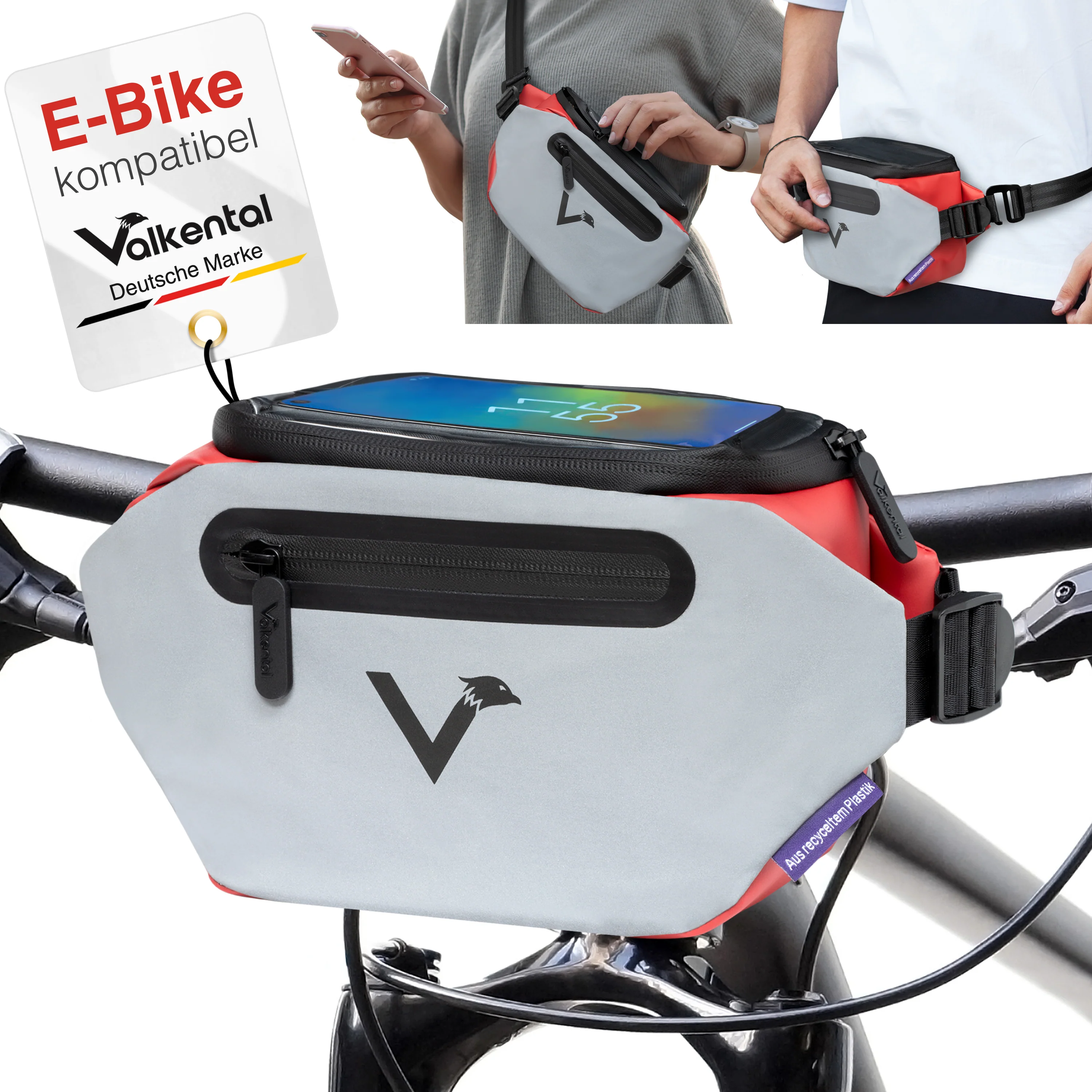 3in1 City Bag - Multifunktionale & reflektierende Lenkertasche | Bundle - Image 6