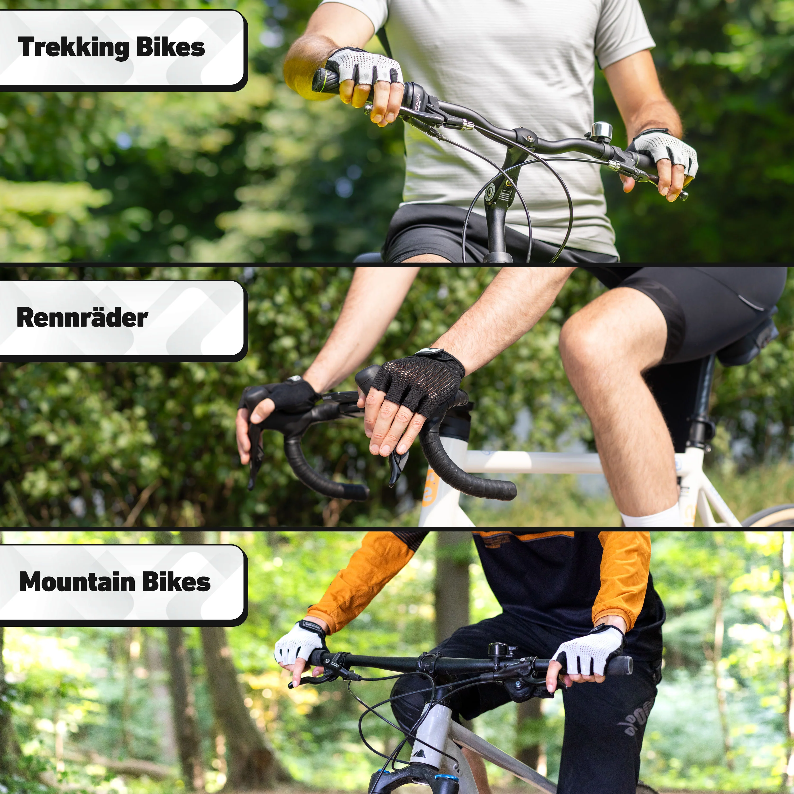 BikeRider Advanced - Profi Radhandschuh mit Gel Polster - Image 4