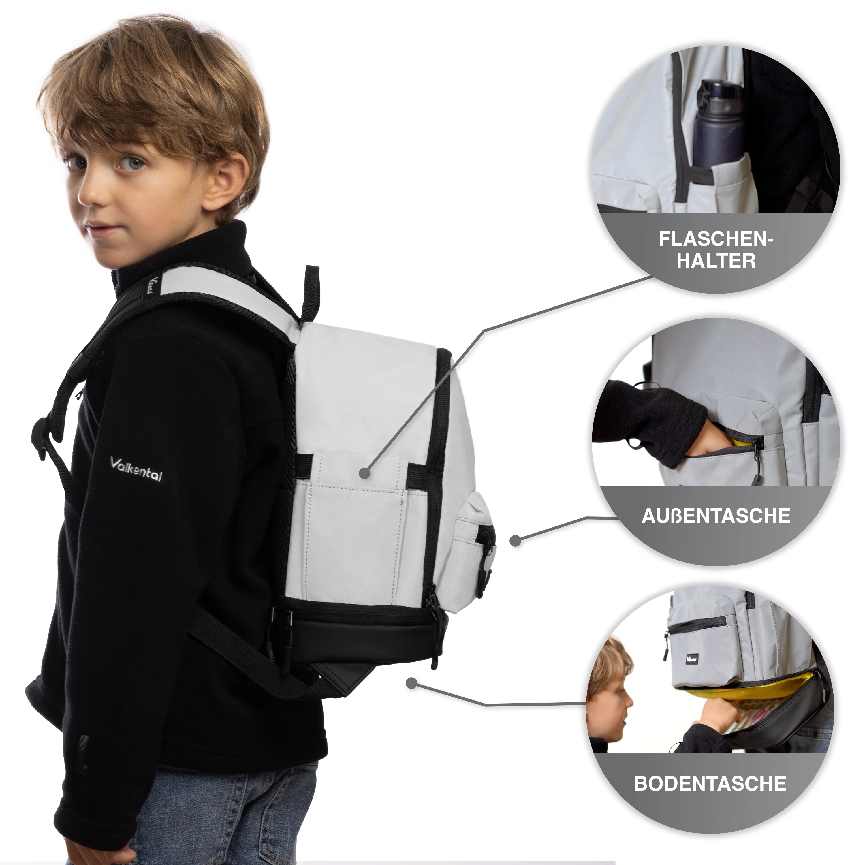 Reflektierender Kinderrucksack für Schule und Kindergarten - Image 5