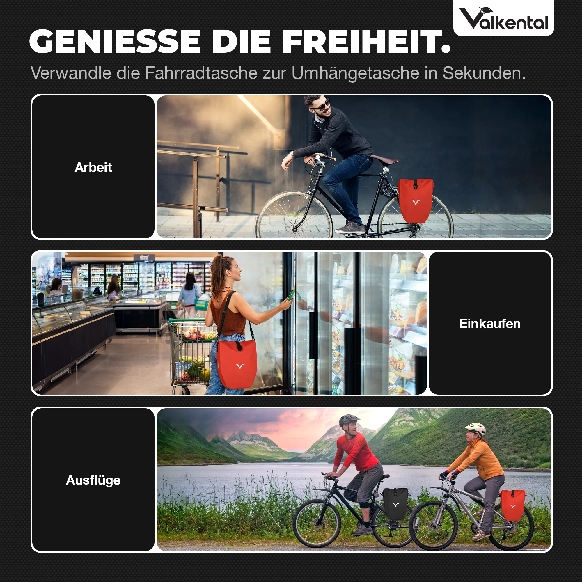 Bike Bag - große & wasserdichte Gepäckträgertasche - Image 18