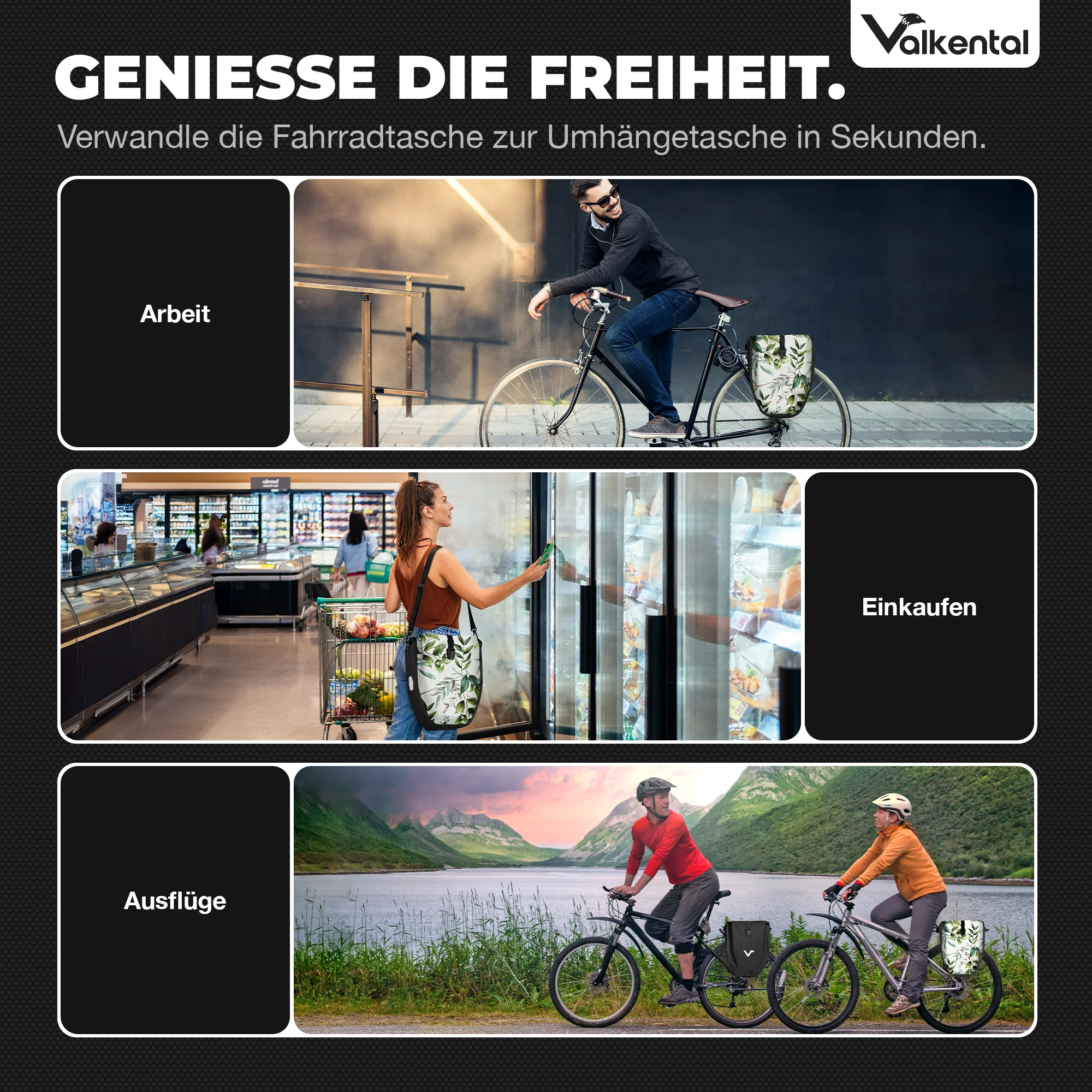 Bike Bag - große & wasserdichte Gepäckträgertasche - Image 85