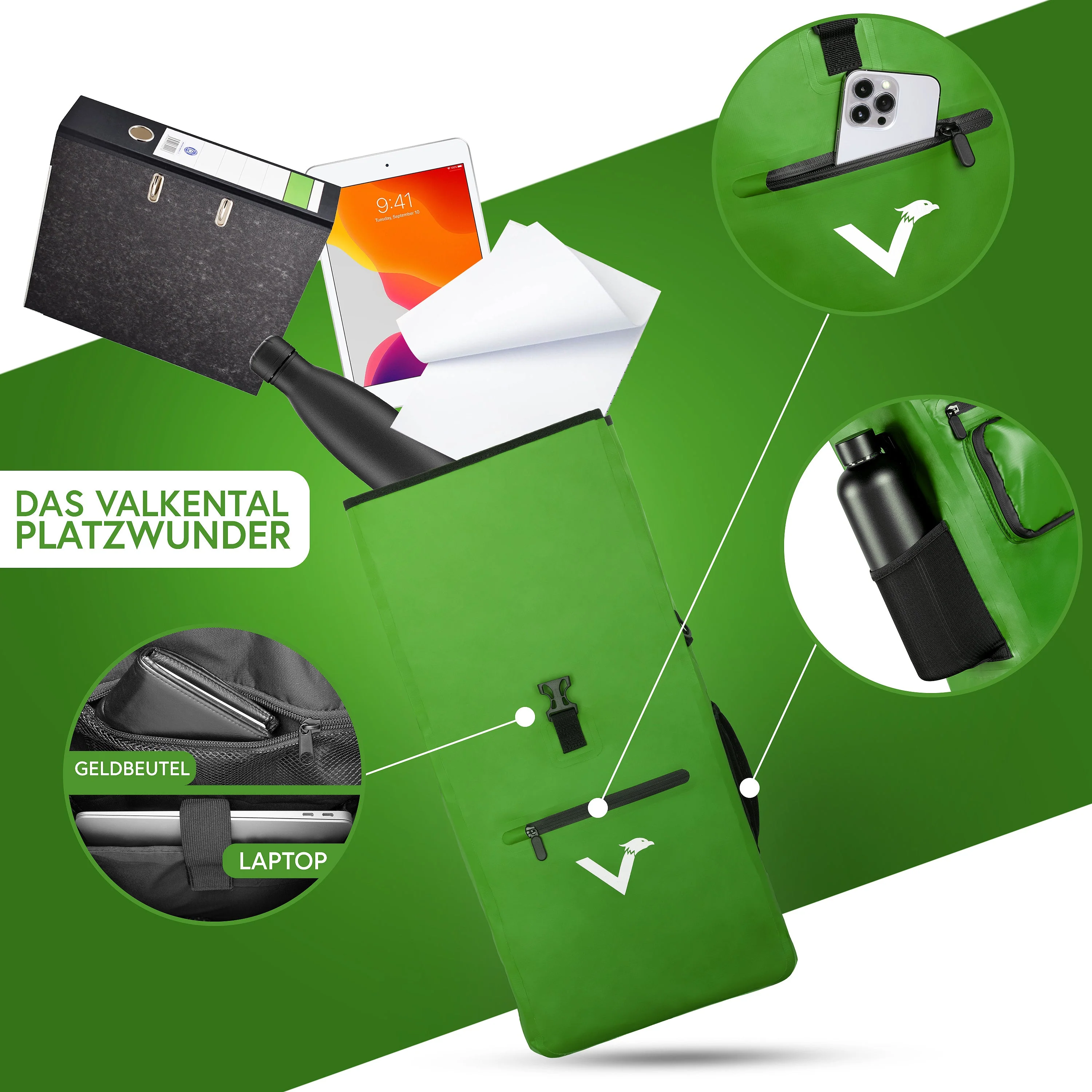 ValkOne 3in1 Fahrradtasche - perfekt für deinen Alltag! - B-WARE - Image 12