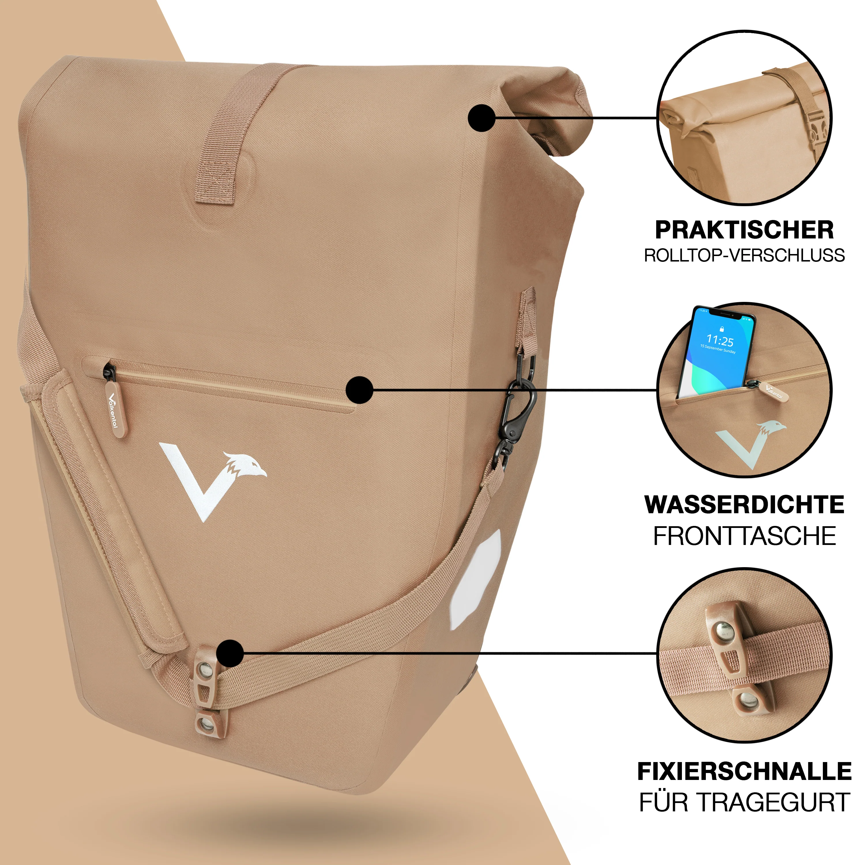 Bike Bag Urban - Praktische 2in1 Gepäckträgertasche im urbanen Look - Image 15