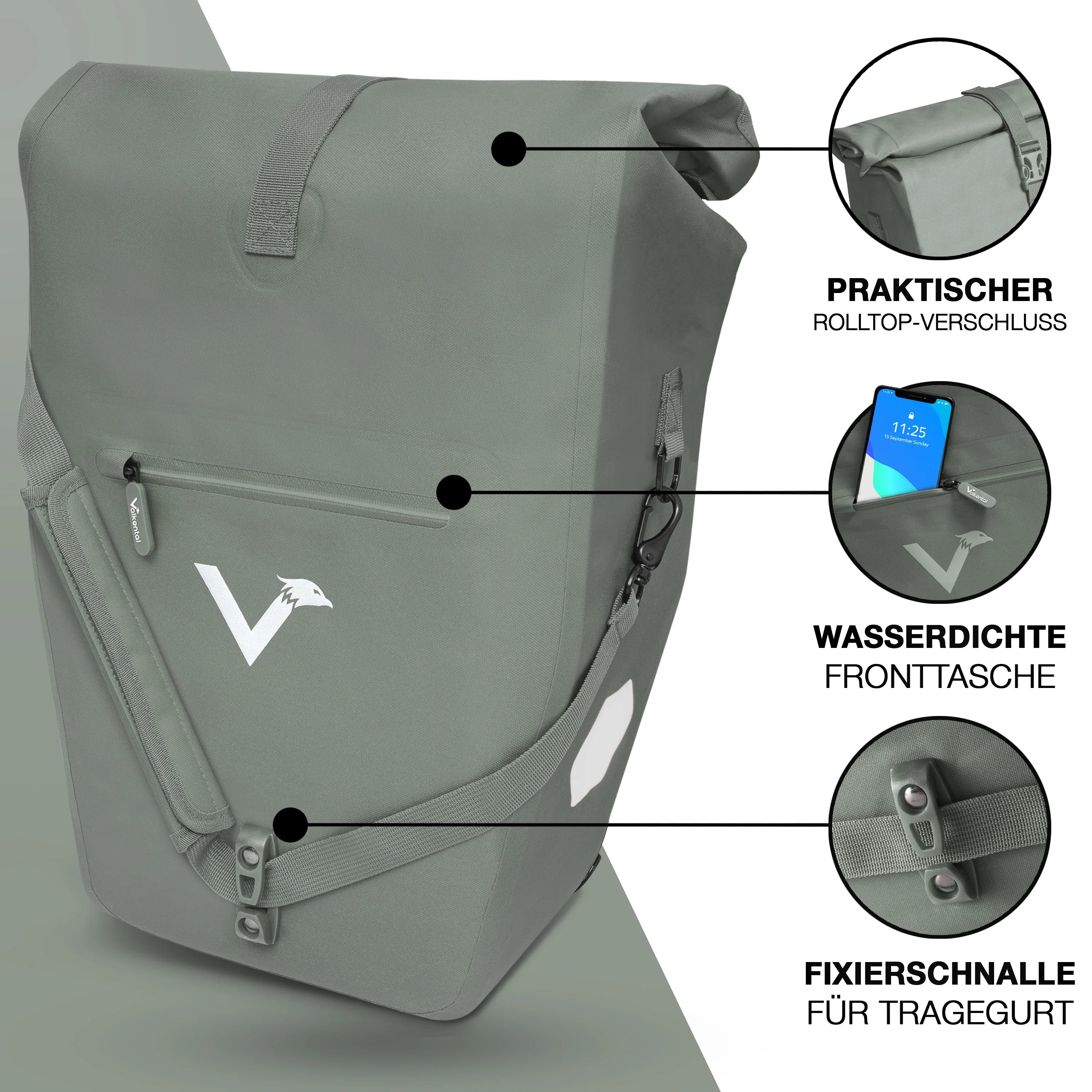Bike Bag Urban - Praktische 2in1 Gepäckträgertasche im urbanen Look - Image 3