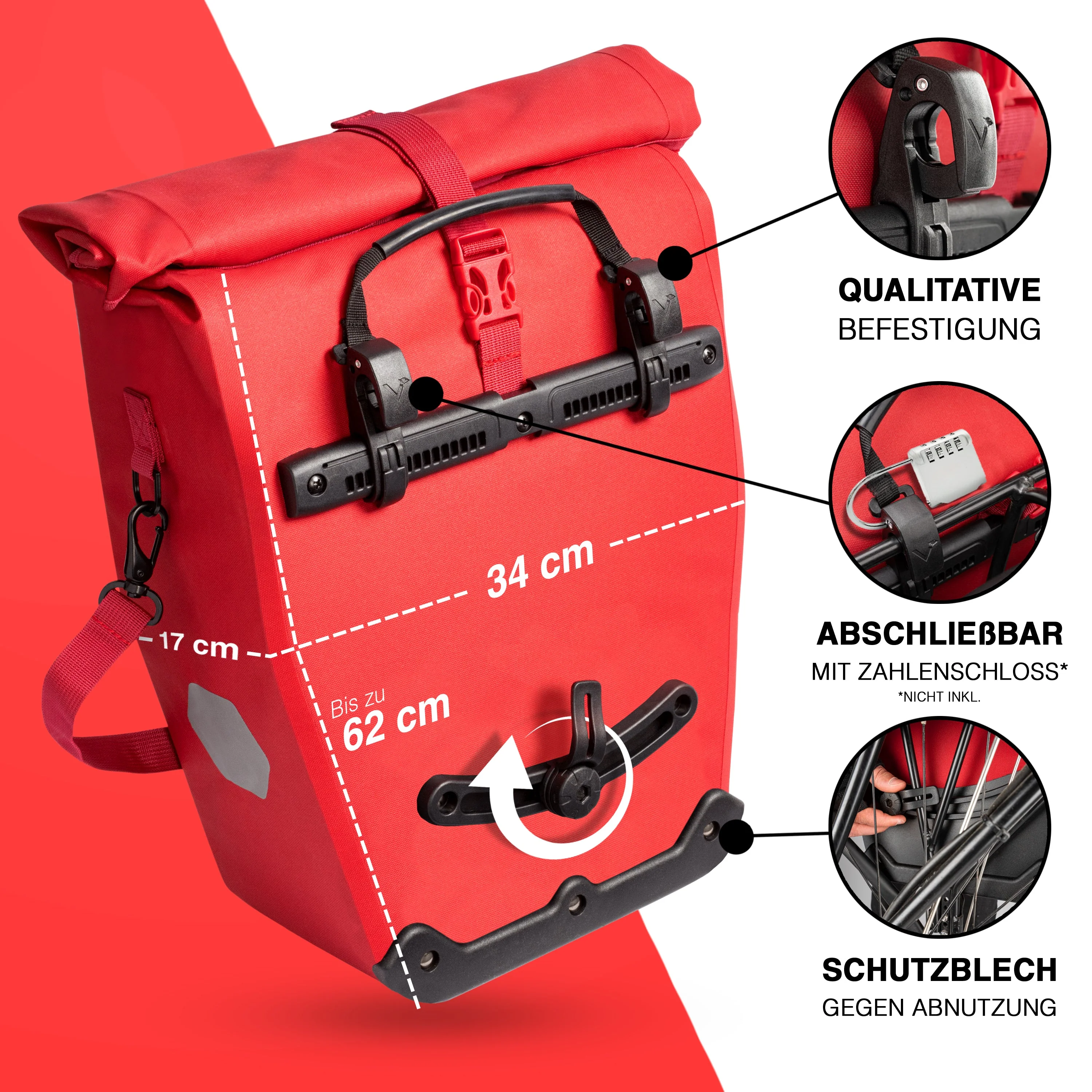 ValkOcean - Praktische & schicke 2in1 Gepäckträgertasche | Bundle - Image 8