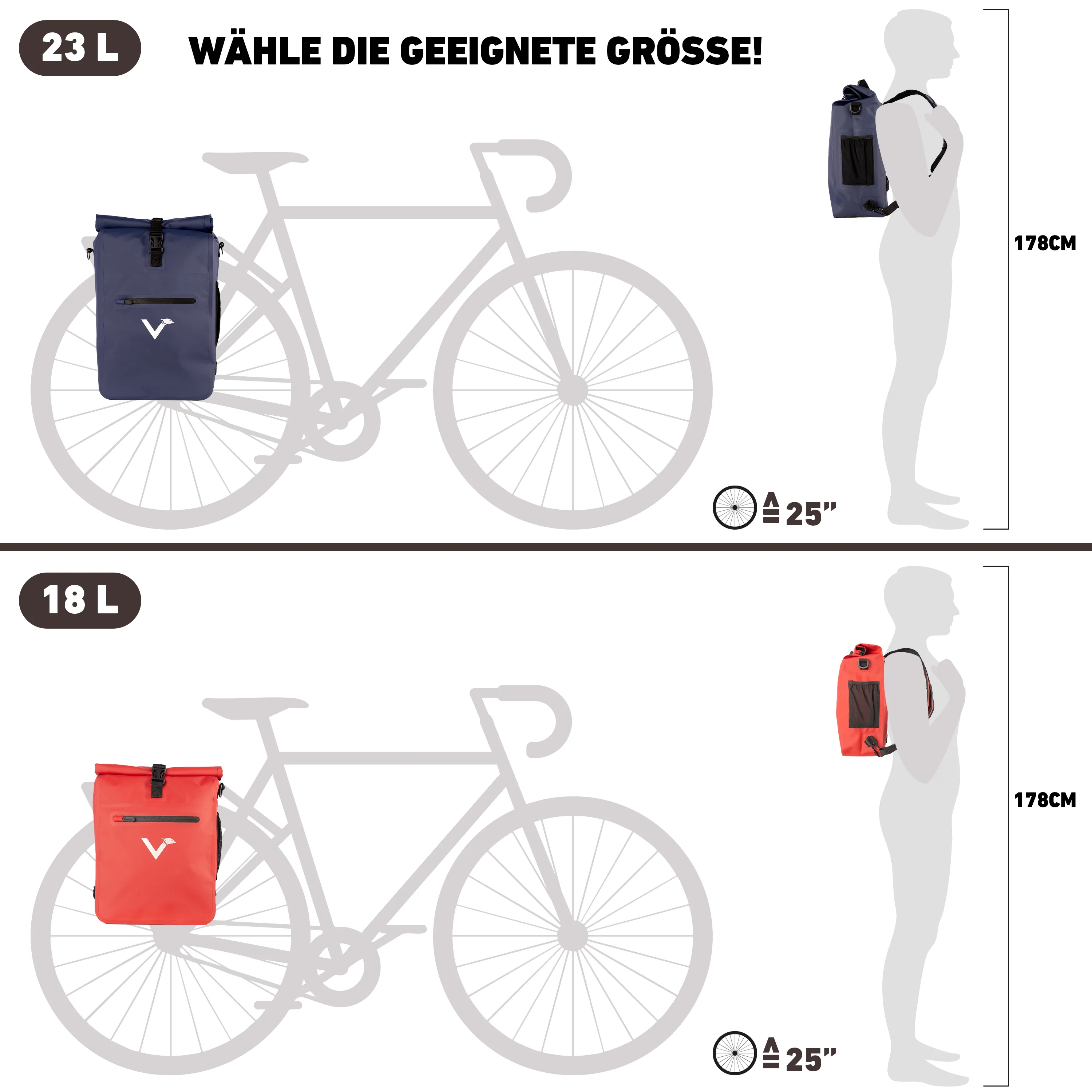 ValkOne Light - 3in1 Fahrradtasche - perfekt für deinen Alltag! - Image 29